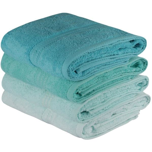 Set med 4 badlakan - 70 x 140 cm - Mintgrön