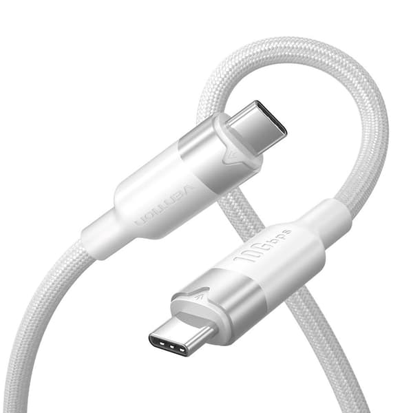 Vention USB 3.2 5A 10Gbps 1m valko-USB-C - C -kaapeli