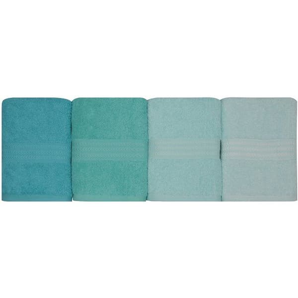Set med 4 handdukar - 50 x 90 cm - Marinblå