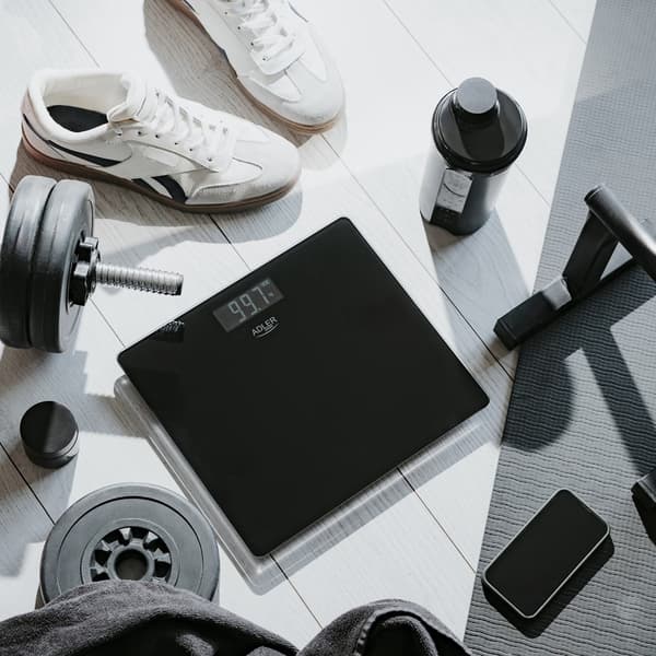 Badevægt ADLER AD 8194b genopladelig USB-C Sort
