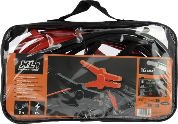 XL PERFORM TOOLS Startkablar - 2,5L bensinmotor - 16mm² x 3m