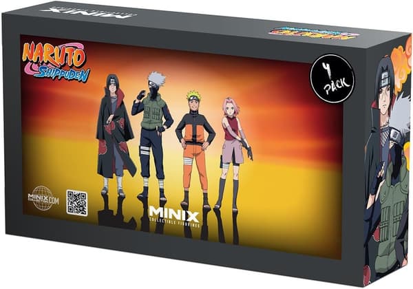 Sæt med 4 Naruto Shippuden Minix 7 cm figurer