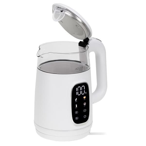 ADLER AD 1305 vattenkokare vit/silver