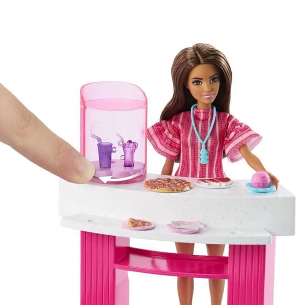 Barbie - Drømmepool Legesæt - Rutsjebane og Jacuzzi - Mere end 20 Tilbehør - Barbie - JFP01