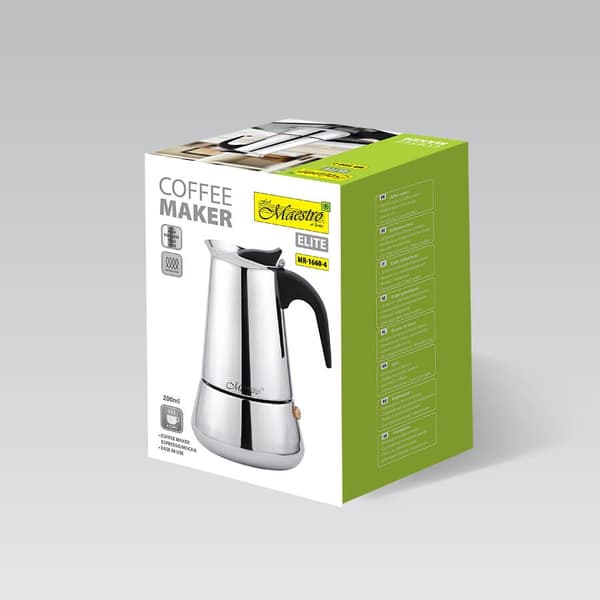 Maestro kaffemaskin för 4 koppar MR-1660-4 silver