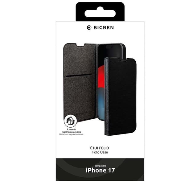 Flip-cover - iPhone 17 - 65% GRØNT - Sort