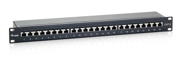 Equip Patchpanel CAT6 24 Port svart 19"