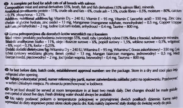 DOLINA NOTECI Piper med lax - våtfoder för katter - 100 g