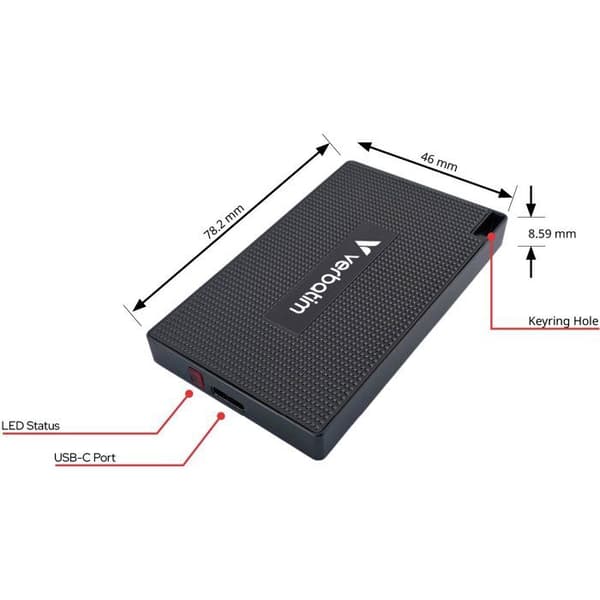Extern SSD-enhet - VERBATIM - Metal Mini - 512 GB