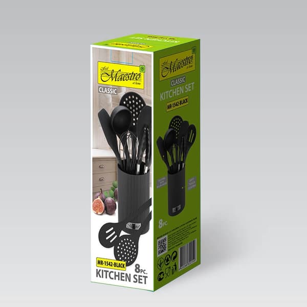 Køkkenredskaber MAESTRO MR-1542-BLACK 8 elementer Sort