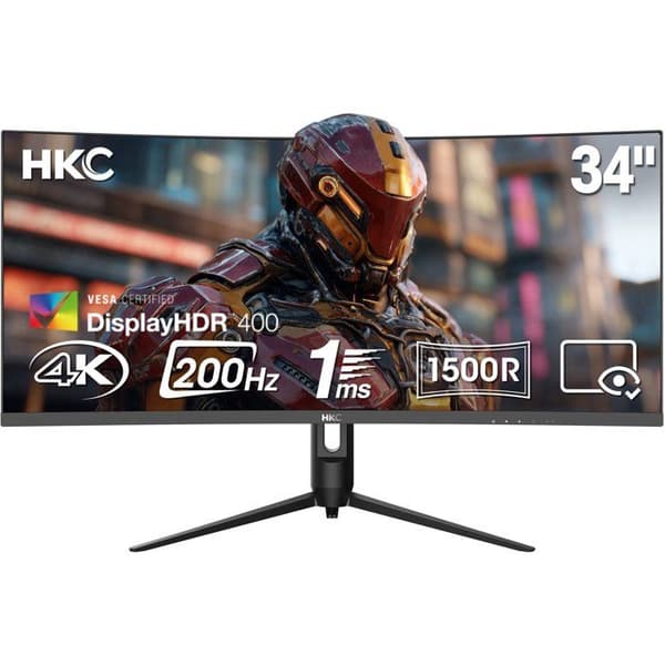 PC-spilskærm - HKC - 34 tommer - 200 Hz - VA-panel - 1 ms - CG345U