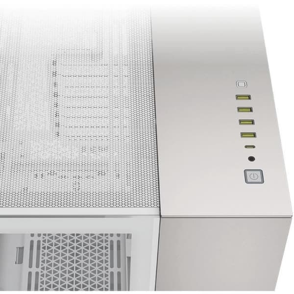 PC-chassi - CORSAIR - CC-9011285-WW - 6500X Mid-Tower PC-chassi, Vit/Satin Grå Aluminium