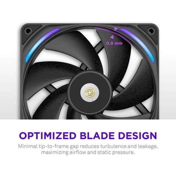 NZXT F280X Core Single Frame PC-blæser (RF-U28PN-B1) - Ø 280 mm