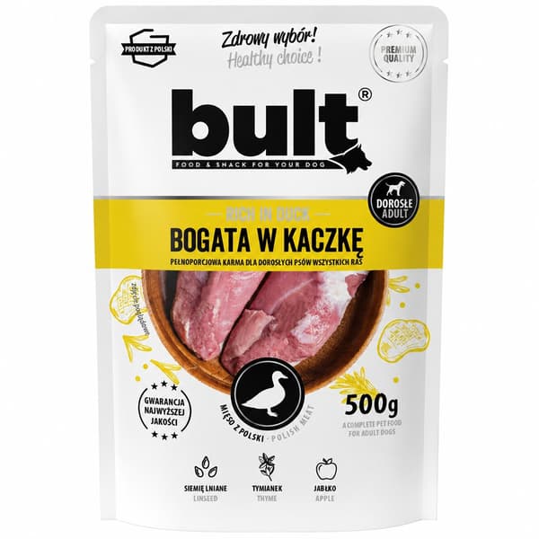 BULT Rich in Duck – vådfoder til hunde – 500 g