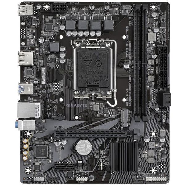 Moderkort - GIGABYTE - H610M K V2 DDR5 - Micro-ATX-format - Intel H610-chipset - DDR5