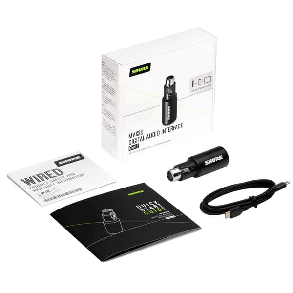 Shure MVX2U Gen 2 - digitalt ljudgränssnitt