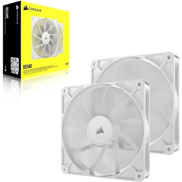 Set med 2 140 mm PWM-fläktar - CORSAIR - RS140 - Vit