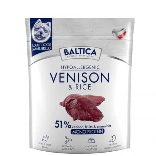 BALTICA Nutraceutic Hypoallergenic Små racer Vildtkød med ris - tørfoder til hunde - 1 kg