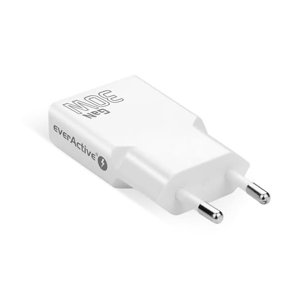 Oplader 2 x USB-C Quick Charge 4+ 30W SUPER SLIM hvid