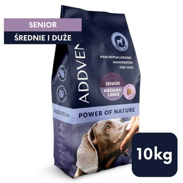 ADDVENA Power of Nature Senior Medium/Large Lam - tørfoder til hunde - 10 kg
