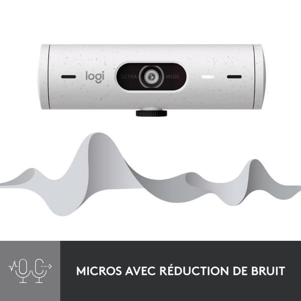 Logitech - Brio 500 HD Webbkamera med Auto - White Expo