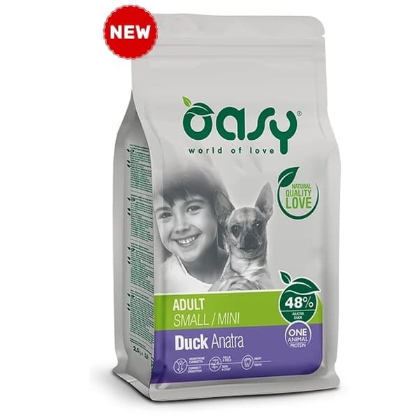 OASY One Animal Protein Adult Small/Mini And - tørfoder til hunde - 2,5 kg