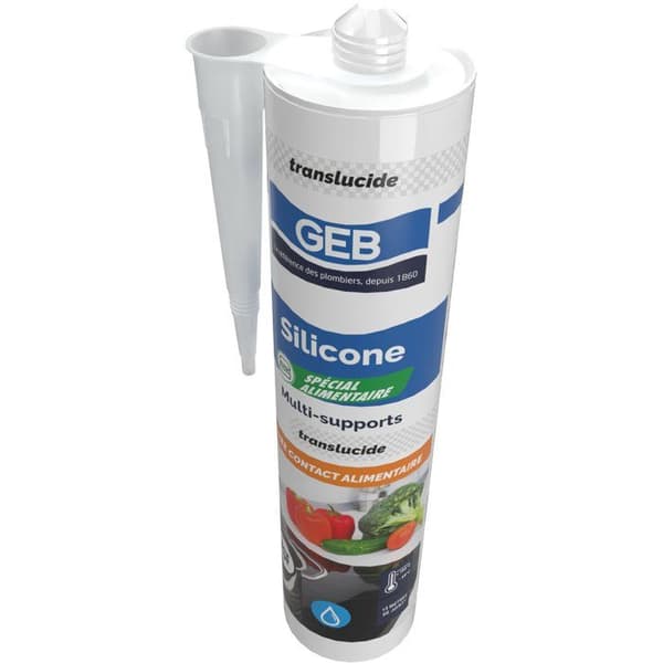Fødevaregodkendt silikone - GEB - Gennemsigtig - 310 ml