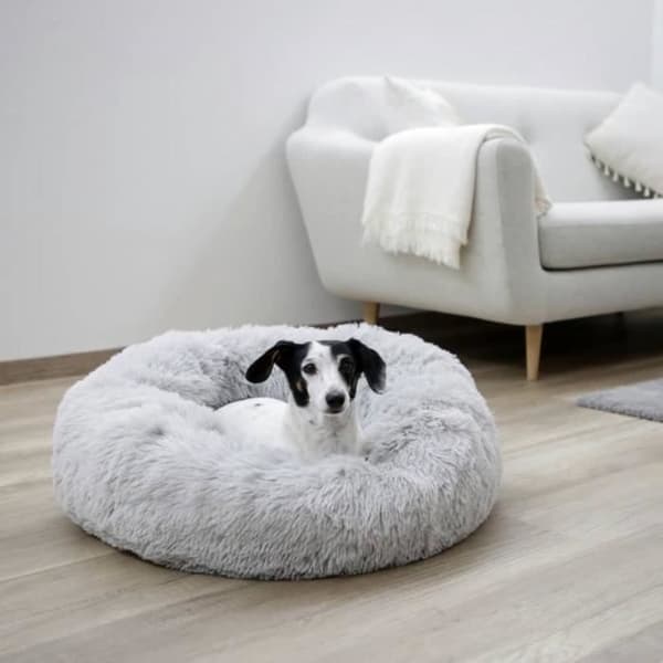 Kurv - KERBL - Fluffy - Ø60 x 18 cm - Lysegrå