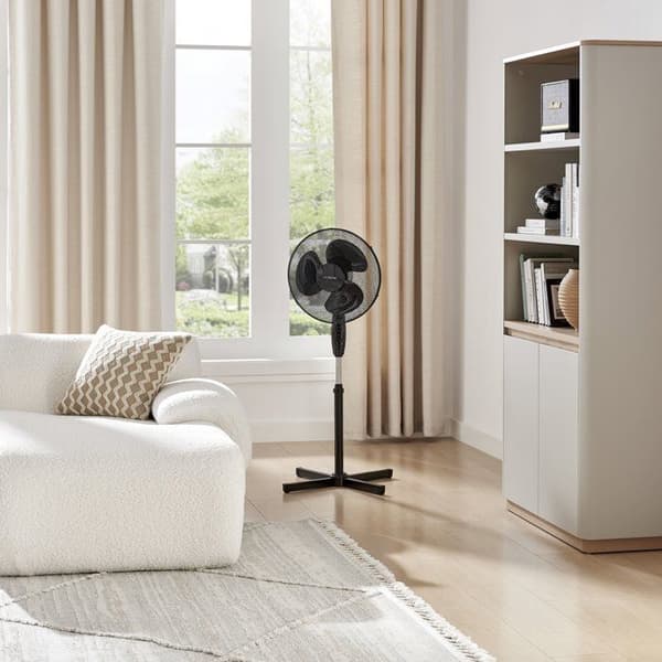 Stående ventilator - OCEANIC - 45 W - Ø 41 cm - 3 hastigheder - Oscillerende - Vipbar - Sort
