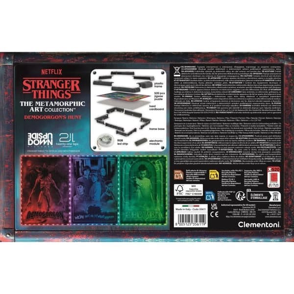 CLEMENTONI - Morphing-kollektionen - Stranger Things - Lysramme V3