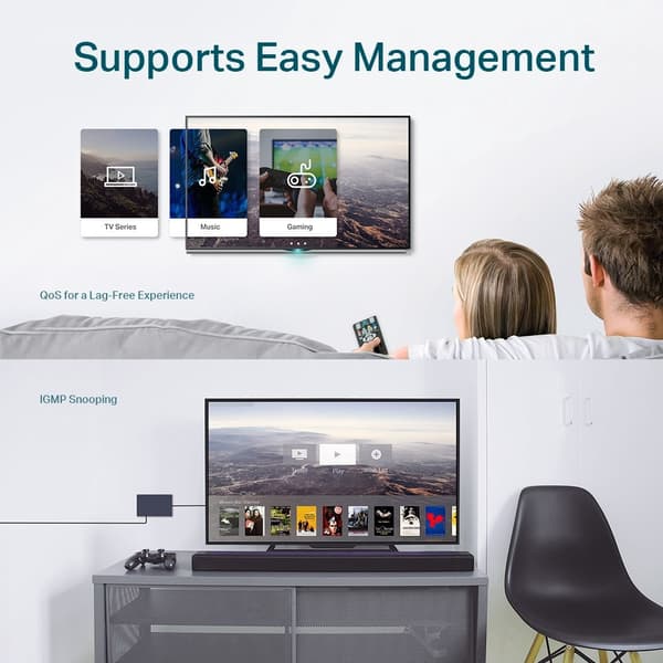 TP-Link 5-portars Gigabit Easy Smart Switch