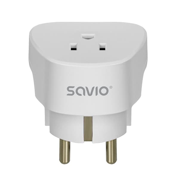 SAVIO AP-01 Rejseadapter, US-stik – EU-stik