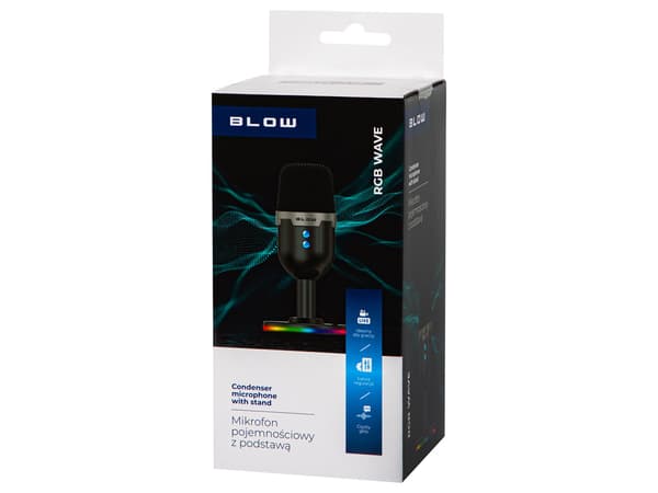 Studiomikrofoni BLOW LED -jalustalla