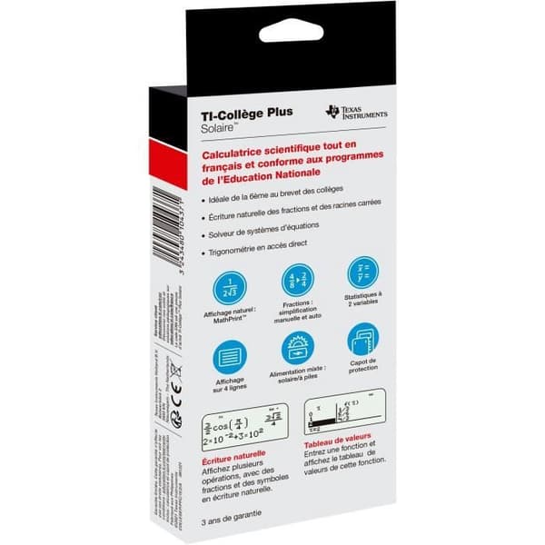 TEXAS INSTRUMENTS Videnskabelig lommeregner TI College Plus