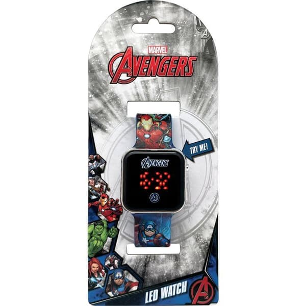 LED-klocka - BARNKORT - Avengers - Ålder 4+