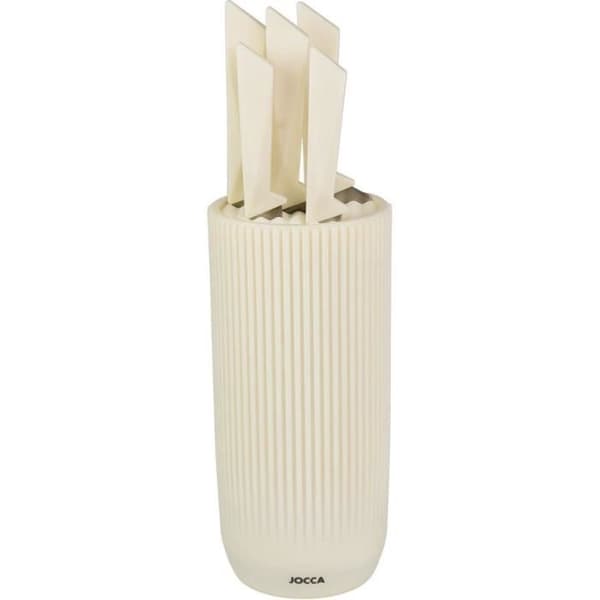 Sæt med 5 knive - JOCCA - Polypropylenblok - Beige
