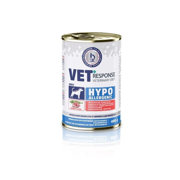 VET RESPONSE Hypoallergeniskt våtfoder för hundar, kanin - 400 g