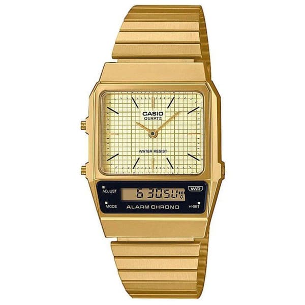 Ur - CASIO - AQ - Unisex - Guld - Quartz - Digitalt