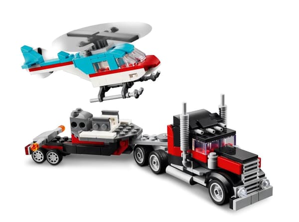 LEGO CREATOR 3 I 1 31146 FLATBADD LASTBIL MED HELIKOPTER