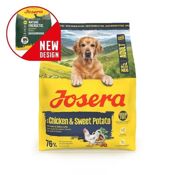 JOSERA Medi/Maxi Kyckling & Sötpotatis - torrfoder för hundar - 3 kg