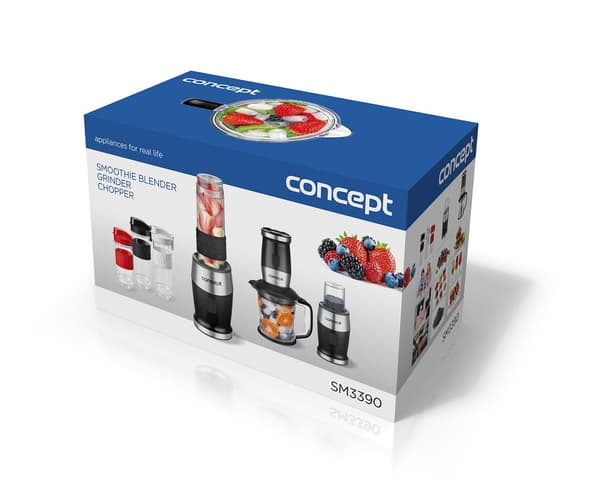 Concept SM3390 blender 1,2 L Stavblender 700 W Sort, Rustfrit stål