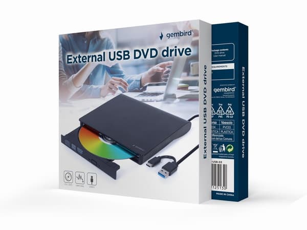 Gembird DVD-USB-031 Extern USB DVD-enhet, svart
