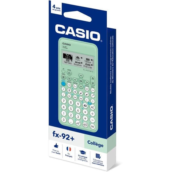 Videnskabelig lommeregner - CASIO - FX-92+ College - Grøn