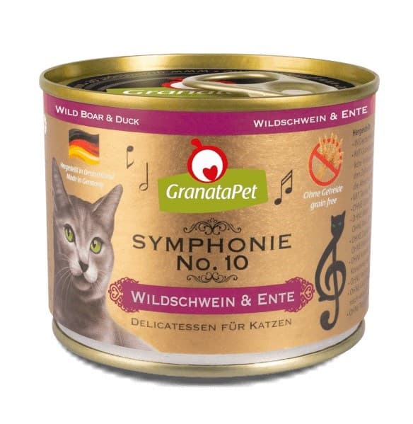 GRANATAPET Symphonie No.10 Vildsvin och anka - våtfoder för katter - 200 g