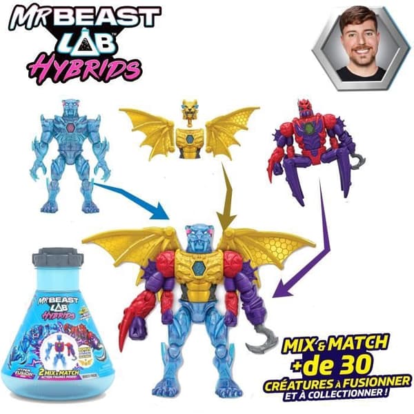 2-pack figurer - MRBEAST LAB - Mixa & Matcha - Slumpmässig modell + halvfigur