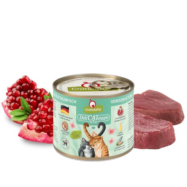 GRANATAPET DeliCATessen Hjort- och tonfiskvåtfoder för katter - 200 g