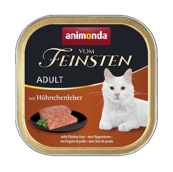 ANIMONDA Vom Feinsten Voksen Kyllingelever - våd kattefoder - 100g
