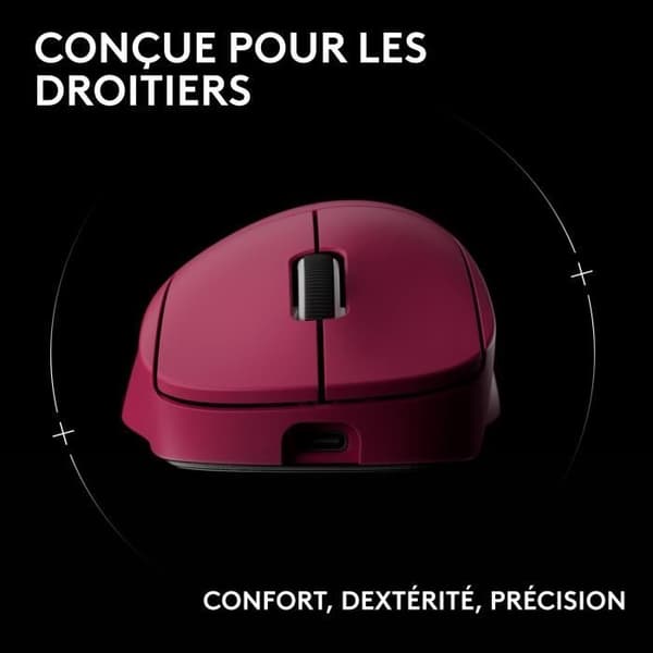 Trådlös spelmus - Logitech - G Pro X Superlight 2 DEX - Rosa