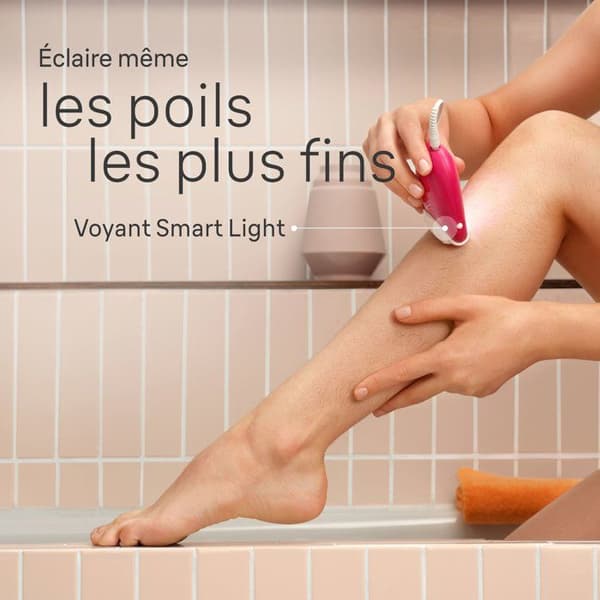 Elektrisk epilator - BRAUN - SE3-031 - 2 inställningar - Vit / Rosa
