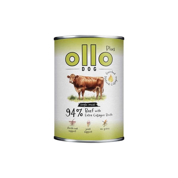 OLLO Plus Kollagen Oksekød - vådfoder til hunde - 400 g